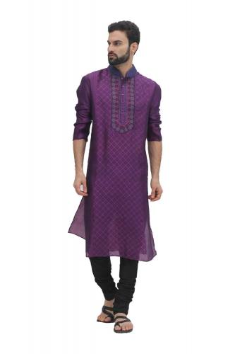 Buy Mens Krishna Mehta Embroidered Kurta by Krishna Mehta