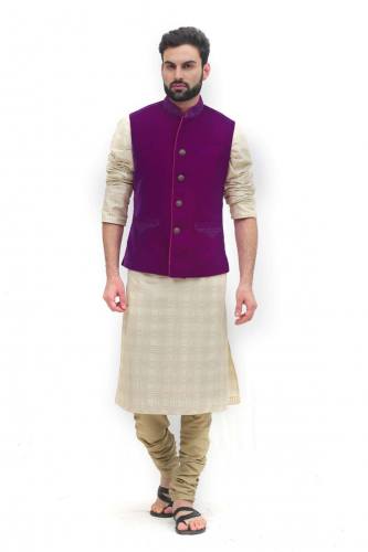 Buy Mens Velvet Vest By Krishna Mehta