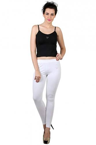 Buy South India Shopping Mall White Lycra Leggings