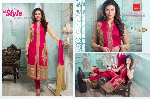 Premium Quality Semi Stitched Churidar Suit  by Arihant Cloth Centre