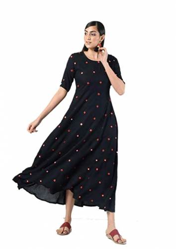 Buy Baes Wardrobe Rayon Angrakha Kurti At Retail by Baes Wardrobe