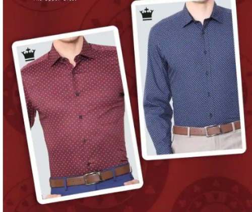 Mens Cotton Branded Shirt  by Louis Philippe