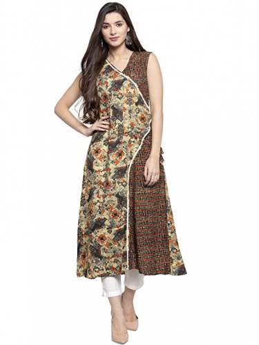 Buy Fancy Anghrakha Kurti By INDIBELLE Brand by INDIBELLE