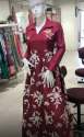 Maroon Color Collar Neck Gown