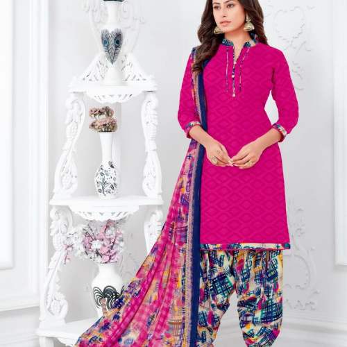 Ladies Fancy Cotton Churidar Suit by shadhna textiles