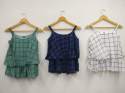 checks-design-rayon-ruffle-top