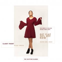 Dark Maroon One Piece Plain Frock