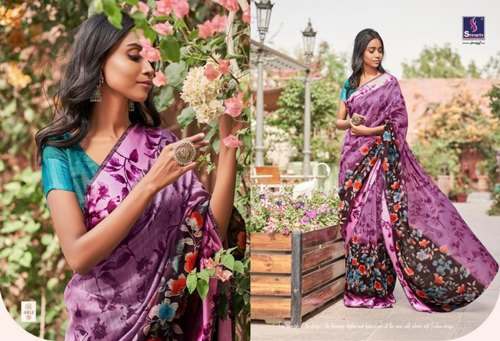 Cotton Linen Printed Saree by MC Design