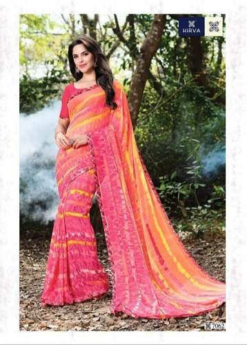 Georgette Printed Saree by Hirva by MC Design