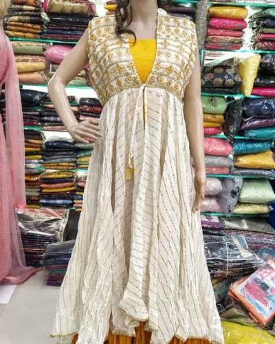 Trendy Double Layered Gown  by Vishal Silk Palace