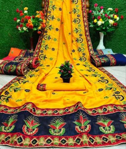 Sunny Yellow Designer Ladies Saree by Sonal Saree Centre