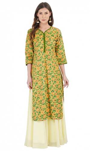 Buy Jaipuri Cotton Kurti Palazzo Set By RATAN by Ratan