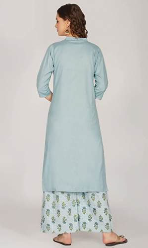 Buy Straight Cotton Kurti Palazzo By RATAN  by Ratan