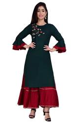 Get Shrine Brand Rayon Kurti At Wholesale Price