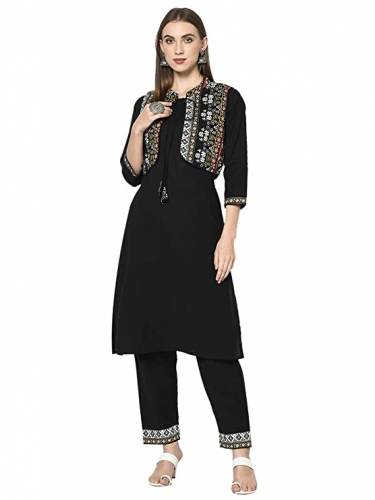 Buy Jaipur Kurti Beige & Blue Cotton Kurti Pant Set With Dupatta for Women  Online @ Tata CLiQ