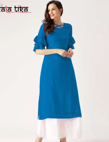 Elegant Rayon Women Kurti