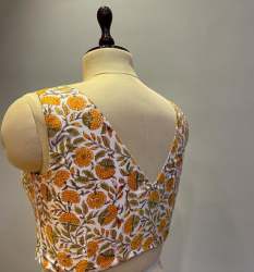 Fancy Printed Sleeveless Blouse 