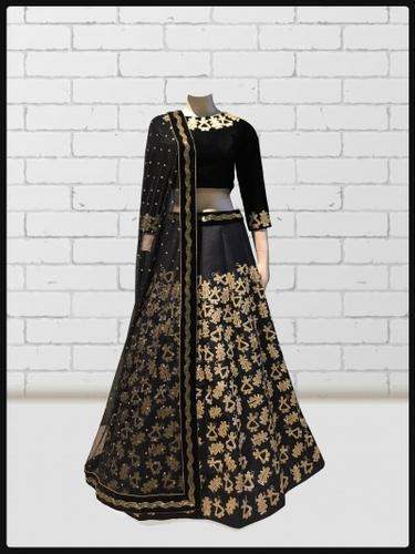 Parry wear Black Lehenga Choli  by Siddhaika