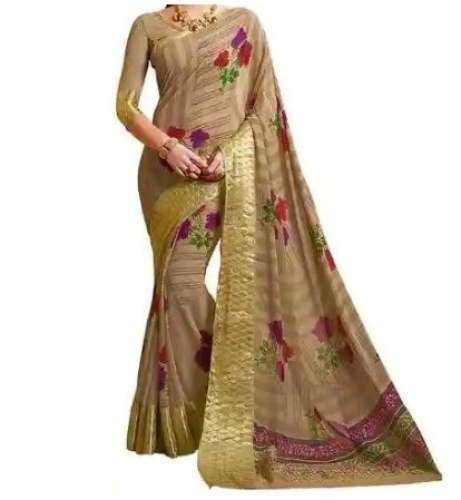 Fancy Linen Printed Saree by Kothari Sons