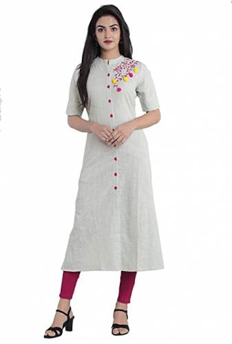 Buy Cotton Embroidered Kurti By JAIPUR ATTIRE 