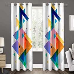 Fancy Geometric Window Curtain At Wholesale Rate