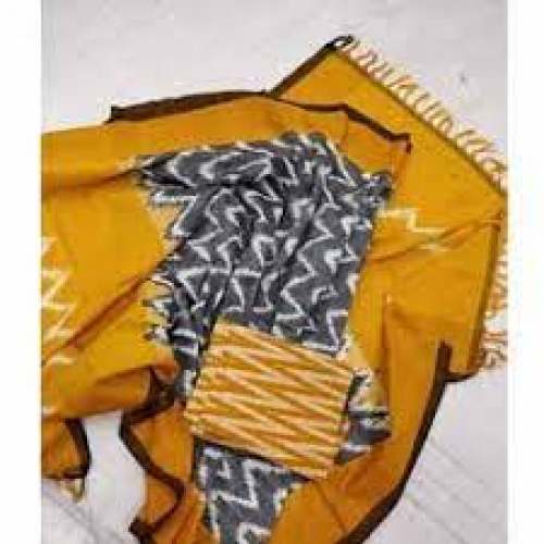 Designer Ikkat Cotton Dress Material 