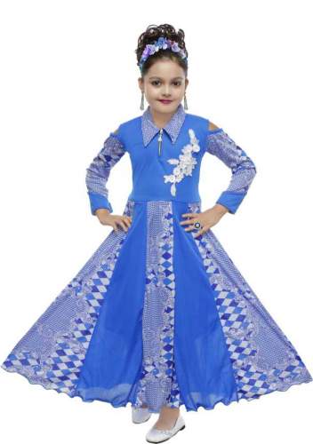 Fancy Designer Printed Girls Gown  by Lovely Looks