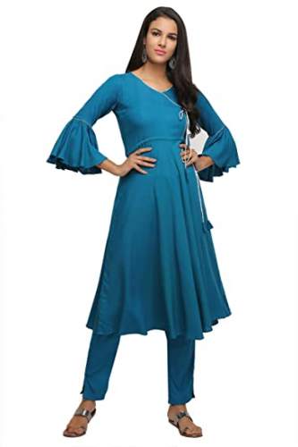 Plain Anarkali Kurti With pant by Bombay Fashion