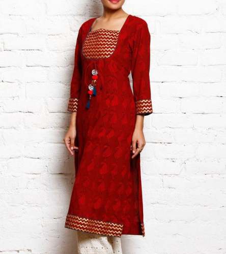 Brocket Work Fancy Kurti  by Sanskar Boutique