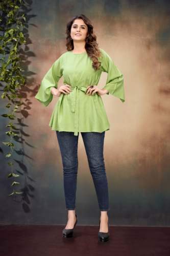 Plain Fancy Tunic Top by Sanskar Boutique