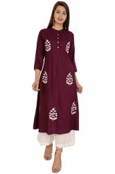 Get Bright Cotton Kurti Palazzo Set At Wholesale