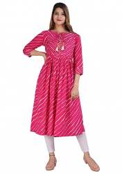 Buy Ashta Vinayak Creations Leheriya Print Kurti