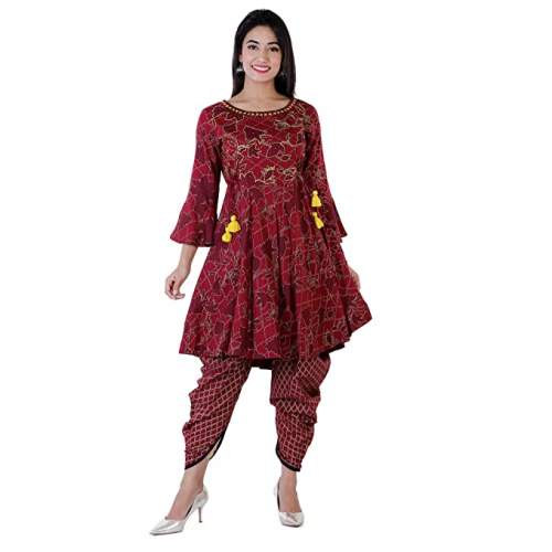 Buy Ashta Vinayak Creations Rayon Kurti Set by Ashta Vinayak Creations