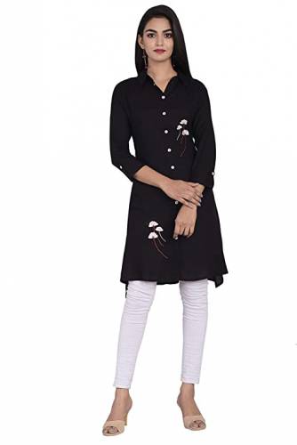 Buy KBZ Brand Rayon Embroidery Kurti At Wholesale by KBZ