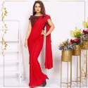 party-wear-red-saree-with-black-sequine-blouse