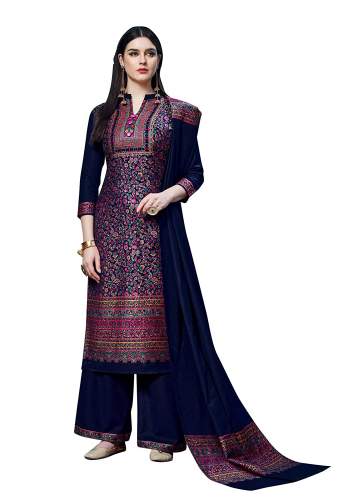 Safaa Womens Wool Unstitched Salwar Suit  by Liba Collection