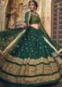 Green Sequins Embellished Bridal Lehenga Choli thumb 1