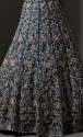 Yale Blue Embroidered Organza  Designer Lehenga thumb 3