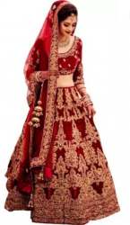 Embroidered Semi Stitched Lehenga Choli 