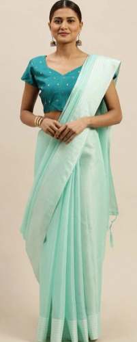 Fancy Net Saree with Unstitched Blouse