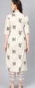 Women Beige Ethnic Print Straight Kurta Set  thumb 5