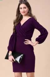 Women Bodycon Purple Dress
