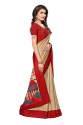 Womens Khadi Silk Printed Saree with Blouse thumb 1