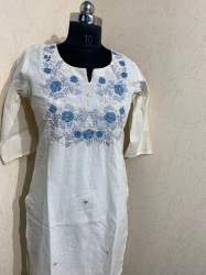 60*60 Cotton Hand Work Kurti At Wholesale Rate 