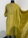 Chanderi Kurti with Dupatta Set in Hand work  thumb 5