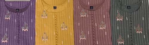 Hand work Muslin kurti for Ladies