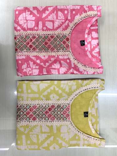 Ladies Stylish Screen Print Kurti