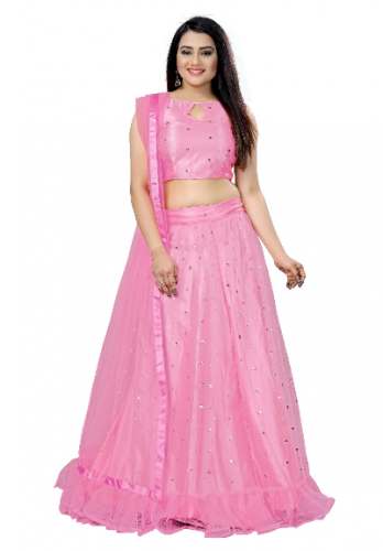Light Pink Lehenga Choli At Wholesale Rate  by Shubh Muskan Enterprises