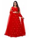 Wedding Wear Red Anarkali Suit Gown
