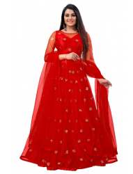 Wedding Wear Red Anarkali Suit Gown